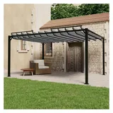 vidaXL Pergola mit Lamellendach 3 x 4 m Anthrazit