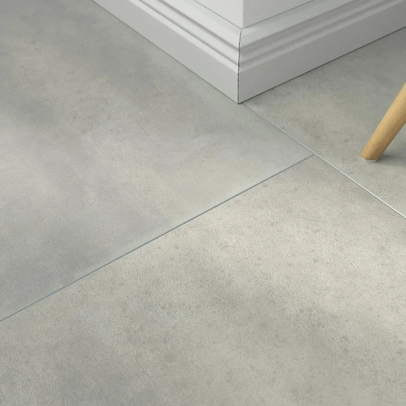 Klick-Vinyl Patio silver – inkl. Dämmung & Fußleisten