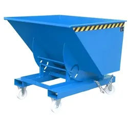 Kippbehälter mit Abrollsystem 1 cbm, RAL5012