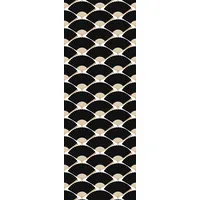 Queence Vinyltapete Ashton 90x300 cm schwarz