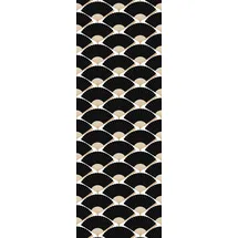 Queence Vinyltapete Ashton 90x300 cm schwarz