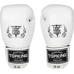 Top King Muay Thai Ultimate Air Boxhandschuhe WEISS 10 OZ