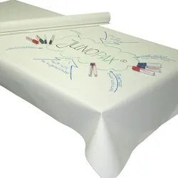 World Café Methode beschreibbare Papiertischdecke JUNOPAX weiß 50m x 1,30m, nass- und wischfest