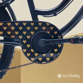 SUN BABY Mädchen fahrrad 20 Zoll mit SHIMANO 6-Gang Heart Bike Schwarz - Schwarz