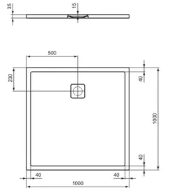 Ideal Standard Ultra Flat Evo Rechteck-Duschwanne, T5424FO