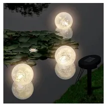 vidaXL LED Schwimmleuchte Kunststoff 3er Set UV-beständig