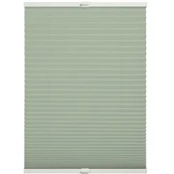 SCHÖNER WOHNEN-Kollektion Plissee »Milla«, blickdicht, mit Bohren, verspannt, verschraubt, silberne oder weiße Rollo-Technik SCHÖNER WOHNEN-KOLLEKTION grün 130 cm
