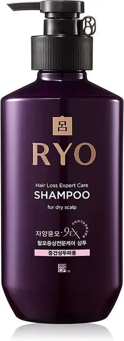 RYO Korean Jayang Purple Duftfreies Shampoo für trockene Kopfhaut, Erwachsene, Unisex, 400 ml