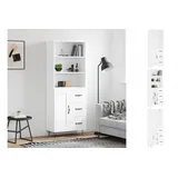 vidaXL Highboard Weiß 69,5x34x180 cm Holzwerkstoff