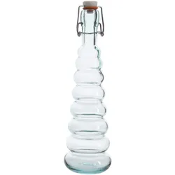 Glasflasche mit Bügelverschluss - Vorratsflasche - Recyclingglas - 410ml