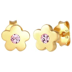 Elli Kinder Blume Kristalle 925 Silber Rosa Damen 