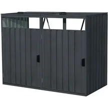 Axi Mülltonnenbox Owen Metall 2 x 240 l Anthrazit