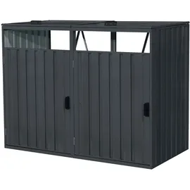 Axi Mülltonnenbox Owen Metall 2 x 240 l Anthrazit