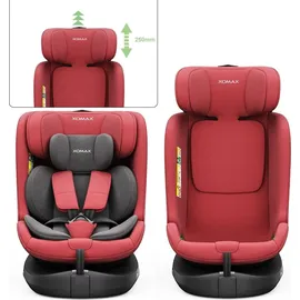 XOMAX Kindersitz 360° drehbar mit Isofix, ECE R129, 0–36 kg, verstellbar, neigbar, atmungsaktiver Bezug, 5-Punkt-Gurt, Top Tether, Autokindersitz für...