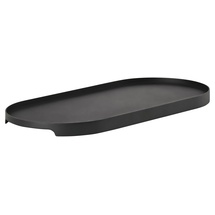 ZONE Denmark Singles Serviertablett, Dekoratives Tablett aus Metall, 35 x 16 cm, Schwarz