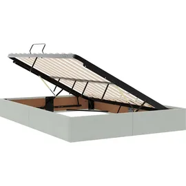 vidaXL LED-Speicherbett 140 x 200 cm Hellgrau