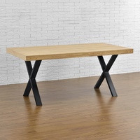 Tischgestell Greith 2er-Set X-Form Schwarz 69x72 cm
