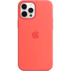 Apple iPhone 12 Pro Max Silikon Case mit MagSafe Zitruspink