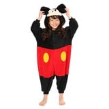 Metamorph Kostüm Micky Maus Kigurumi, Original Disney-Kostüm: kuscheliger Onesie für Kinder von Sazac schwarz 122-134