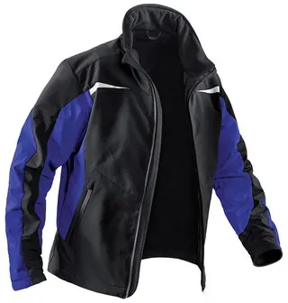 Softshell Jacke 1241 7322, schwarz/kbl.blau, Größe L - schwarz/blau - L