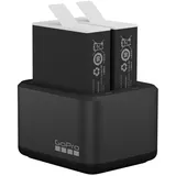 GoPro Dual Charger + Enduro Bat (H10/H11/H12), Dualladegerät, Schwarz