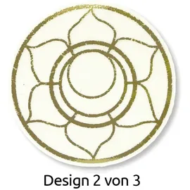 Avery Zweckform Lebensblume Sticker 50 Stück Ø 38mm gold transparent