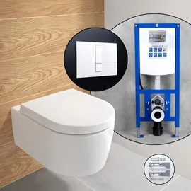 Villeroy & Boch Embrace Wand-WC mit WC-Sitz Weiß