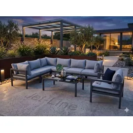 Jet-Line Kreta XXL Loungeset hellgrau