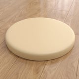 Trayosin Sitzkissen Rund Sitzkissen Stuhl Memory Foam aus Kunstleder Sitzkissen Boden Rund Sitzauflagen Dauerhaft rutschfest Gemütlich Sitzpolster für Tatami Garten Büro (Hellgelb,35cm)