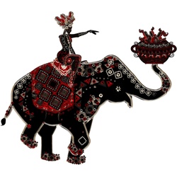 Wandtattoo WALL-ART „Metallic Elephant Ride“ Wandtattoos Gr. B/H: 103 cm x 90 cm, Tiere, bunt Wandtattoos Tiere
