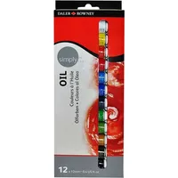 SIMPLY Daler-Rowney Simply Ölfarben-Set mit 12 x 12 ml Farbtuben