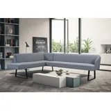 exxpo - sofa fashion Eckbank »Americano«, mit Keder und Metallfüßen, Bezug in verschiedenen Qualitäten,