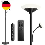 Bbhome Stehlampe Wohnzimmer LED, 27W Deckenfluter LED Dimmbar Mit 6W Leselampe,