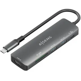 AISENS ASUC-6P023-GR USB-C 3 Ports), Dockingstation - USB Hub, Grau