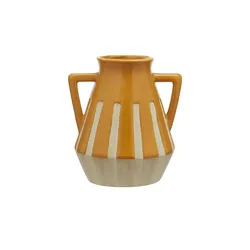 Vase   , orange , Porzellan , Maße (cm): H: 19,4  Ø: 17.5