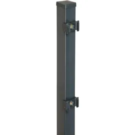 Floraworld Zaunpfosten 4 x 150 cm Grau/Stahl
