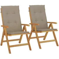 VidaXL Gartenstuhl 74,5 x 51 x 27 cm braun