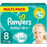 Pampers Windeln Größe 8 (17kg+) Baby-Dry, Extra Large, Alte Version