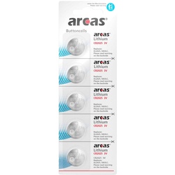 Arcas ARCAS Lithium-Knopfzellen CR2025, 5 Stück Knopfzelle