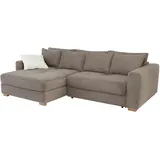 'massivart' Eckcouch Cord 2-Sitzer Grau