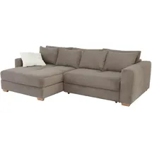 'massivart' Eckcouch Cord 2-Sitzer Grau