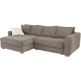'massivart' Eckcouch Cord 2-Sitzer Grau