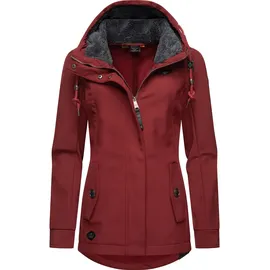 Ragwear Damen, Übergangsjacke Funktionsjacke Softshelljacke wasserabweisend mit Kapuze Monadde Softshell Red Gr. L - L