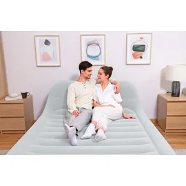 BESTWAY Tritech Doppelluftbett SleekFlowTM mit Kopfteil & integrierter Elektropumpe 226 x 152 x 84 cm