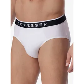 SCHIESSER Slip unifarben weiß L 6er Pack