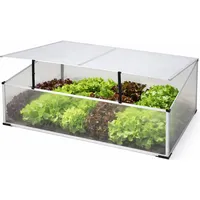 Mojawo Frühbeet Aluminium Transparent Polycarbonat 100x60 cm 0,24 m2