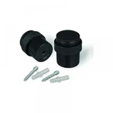 Bodentürstopper, Mattschwarzer Metall-türstopper Zum Einschrauben – 2er-set, Inklusive Schrauben – Türstopper Für Schwere Türen – Fensterstopper Für Den Außenbereich