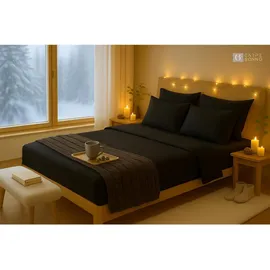 Carpe Sonno Spannbettlaken Biber 90 x 200 cm schwarz