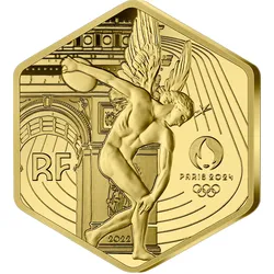 Frankreichs Hexagon-Goldmünze „Genius“ zu Paris 2024!