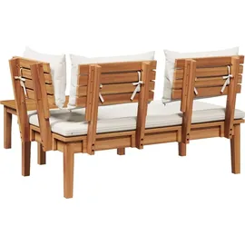 vidaXL Gartenbank 60 x 30 x 27,5 cm Creme und Braun